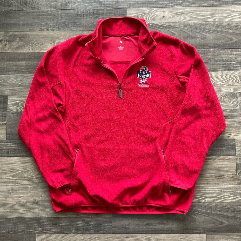 New England Patriots Hall Of Fame Fleece Pullover Jacket Men’s XL Red Antigua
